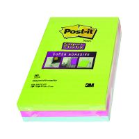 Post-it S/Sticky Ruled 101x152mm Pk3