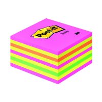 Post-it Neon Note Cube 76x76mm
