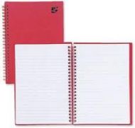 A5 Manuscript Notebook Wirebound 70gsm Ruled 160pp Red [Pack 5]