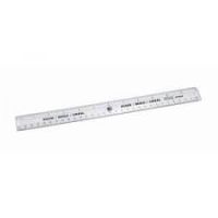 Ruler Plastic Metric & Imperial Markings 30cm Clear [Pack 10]