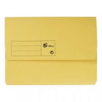 Document Wallet Half Flap 285gsm Recycled Capacity 32mm A4 Yellow [Pack 50]