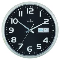 Acctim Supervisor Wall Clock Chrm/Bk