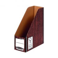 Bankers Box Mag File-Woodgrain Pk5