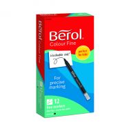 Berol Colour Fine Markers Blk Pk12