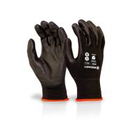 PU Coated Gloves Black L