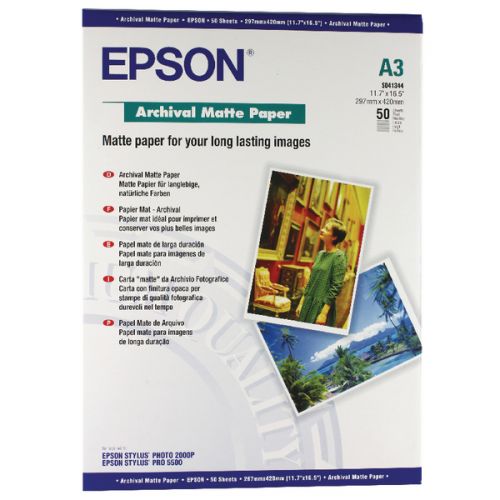 Epson A3 Phot Ppr 192Gsm Matte 50Sh