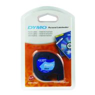 Dymo LetraTag Plast Tape 12mmx4m Blu