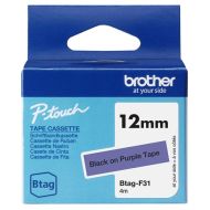 BrotherBTAGF31BkonPurpleTape12mm