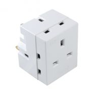 CED 3-Way Adaptor Fused 13 Amp White