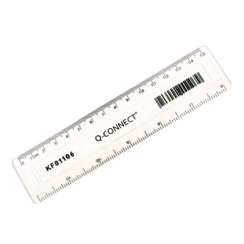Q Conncect Ruler 15cm Clear