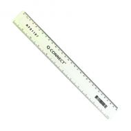 Q-Connect Acrylic Ruler 30cm Clear Pk10