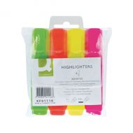 Q-Connect Highlighter Pen Ast Pack-4