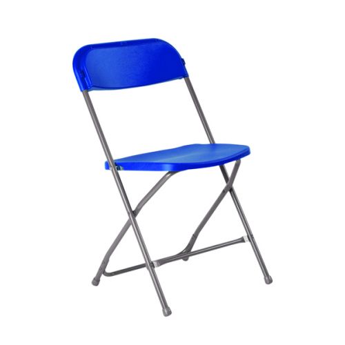 Titan Strt Back Folding Chair Blue
