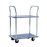Barton 2 Shelf Trolley Silver/Blue