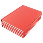 Office Manuscript Book Casebound 70gsm Ruled 192pp A5 Red