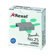 Rexel No25 Staples Metal 4mm Pk5000