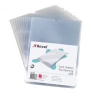 Rexel Card Holders A5 Clear Pk25