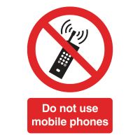 Signslab Do Not Use Mob Phone PVC A5