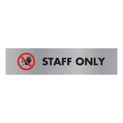 Acryl Sign Staff Only Alum