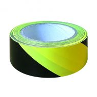 Black/Yellow Hazard Tape 33m Pk6