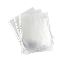 A4 Clear Punched Pockets Pk100